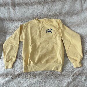 Livincool Tennis Club Collection Yellow Crewneck Sweatshirt XS